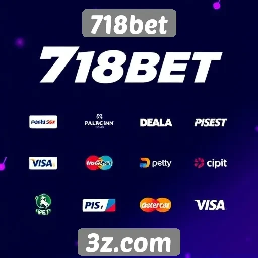 Métodos de pagamento disponíveis na 718bet